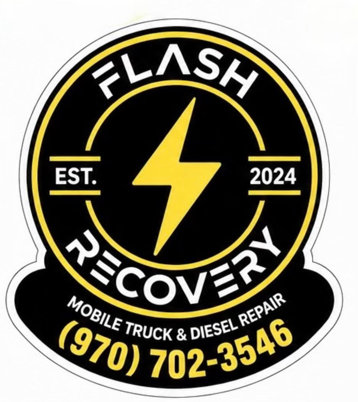 Flash Recovery Custom Logo Stickers