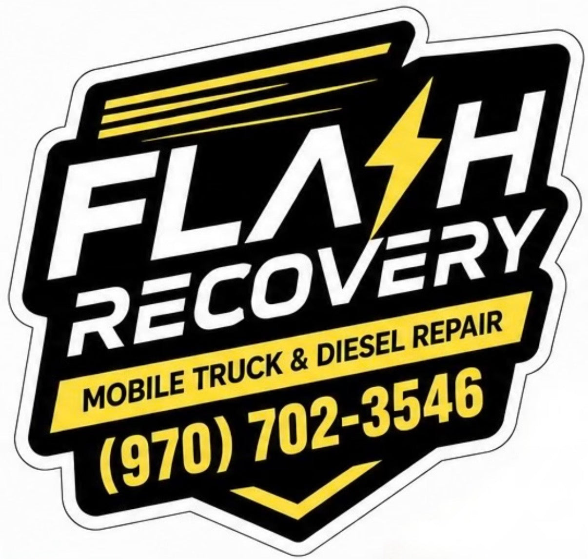 Flash Recovery Custom Logo Stickers