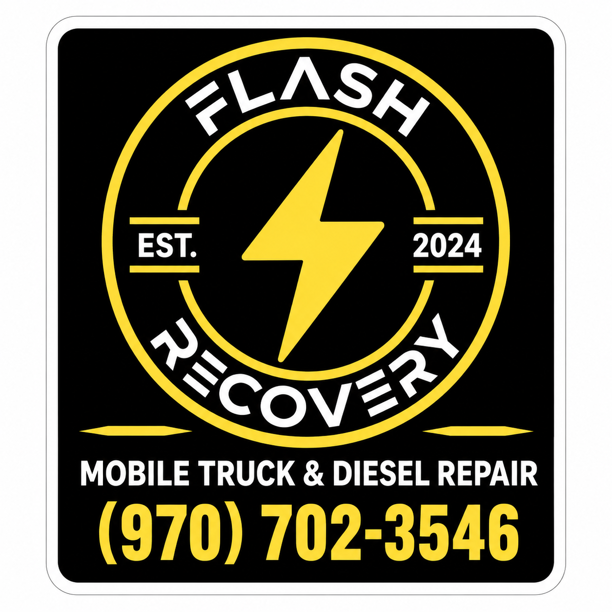 Flash Recovery Custom Logo Stickers