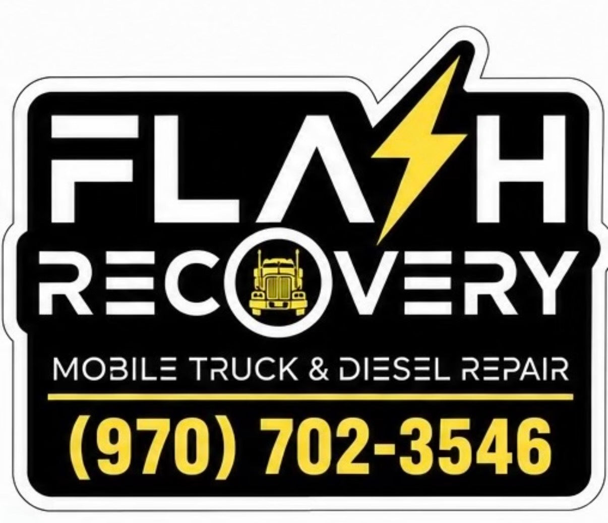 Flash Recovery Custom Logo Stickers