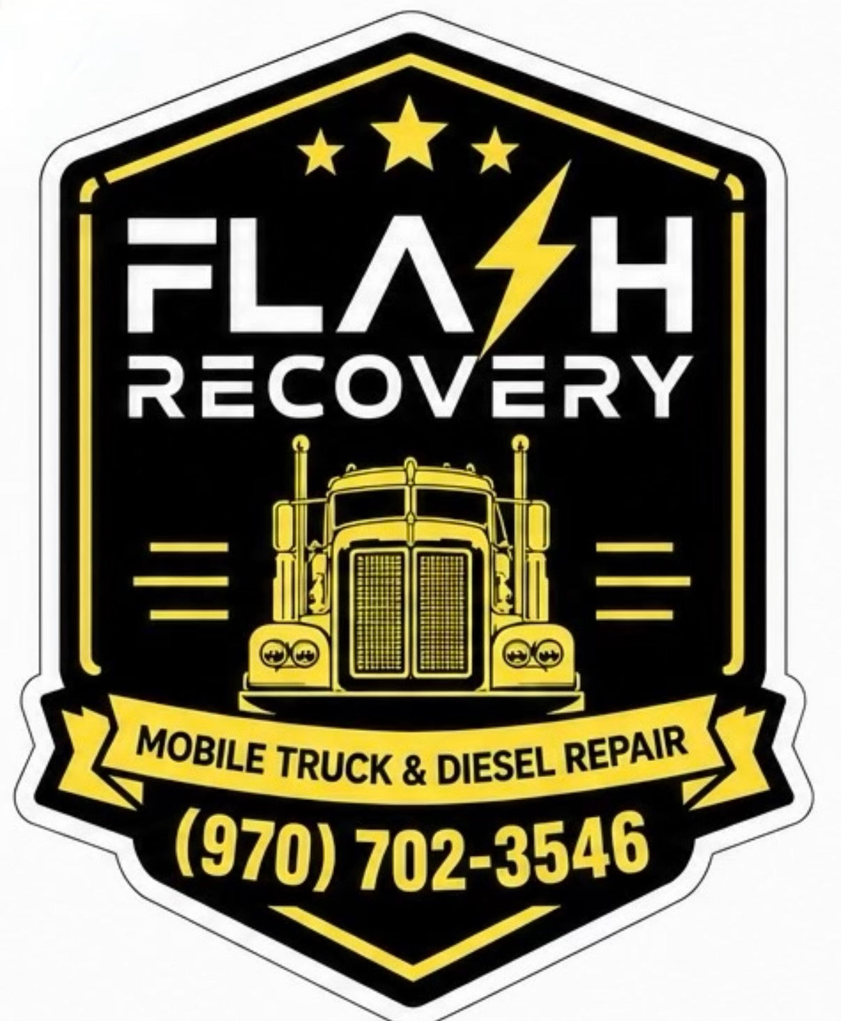 Flash Recovery Custom Logo Stickers
